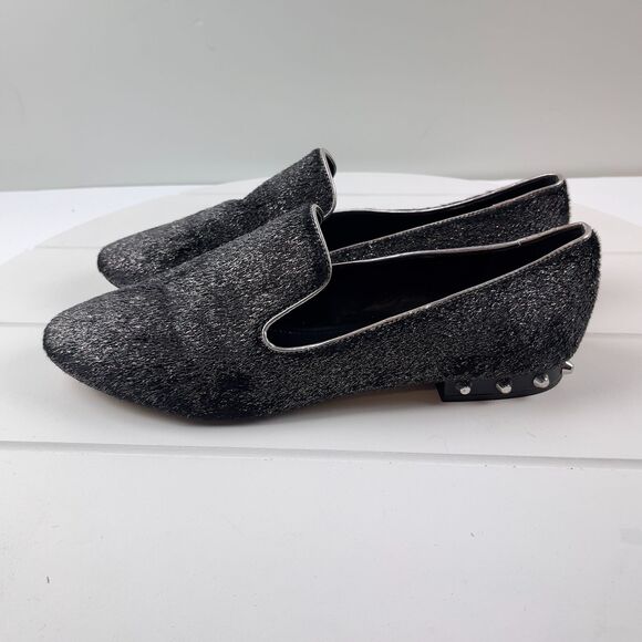 Marc Fisher Women's Size 9.5 M Shoes Abree 3 Studded Slip On Loafers Pewter - Picture 3 of 6